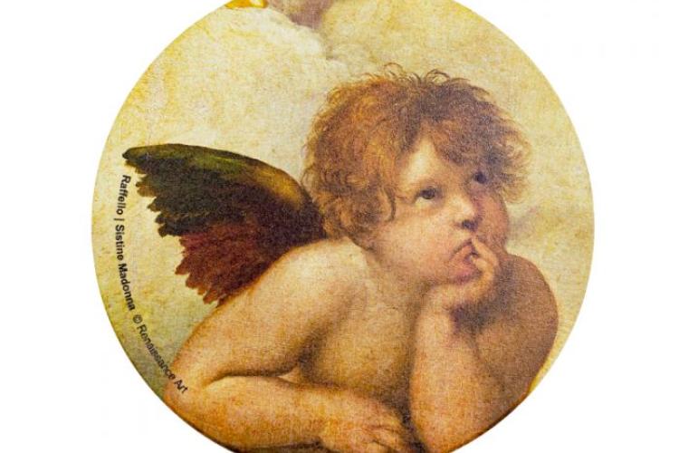 文藝復興吸水杯墊-聖母天使